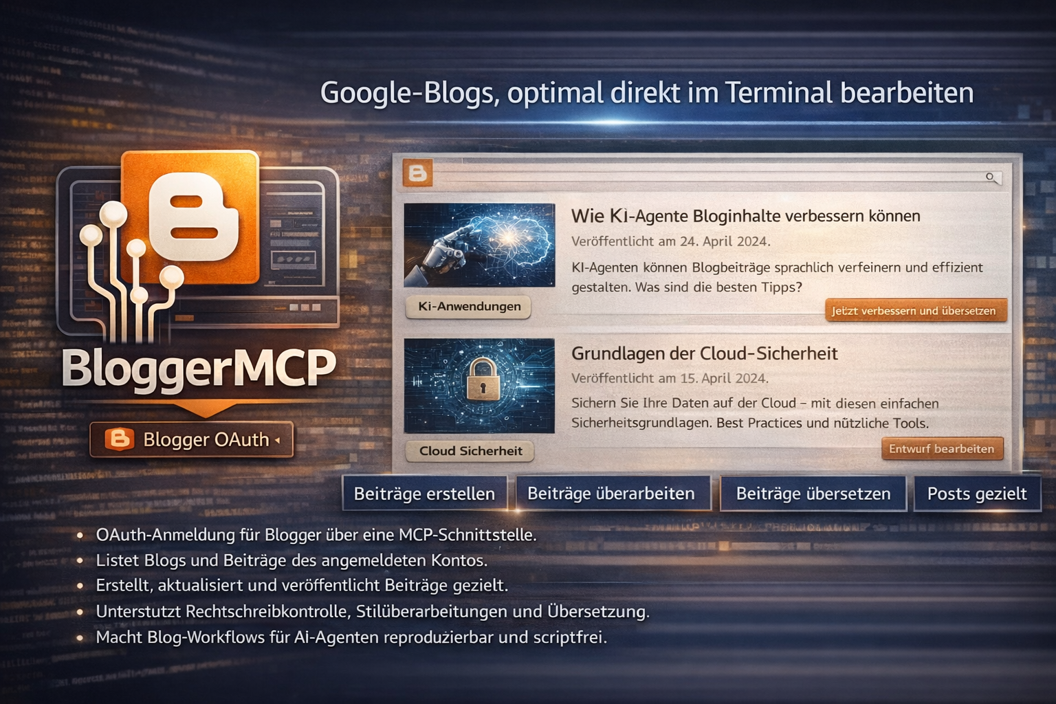 BloggerMCP Logo